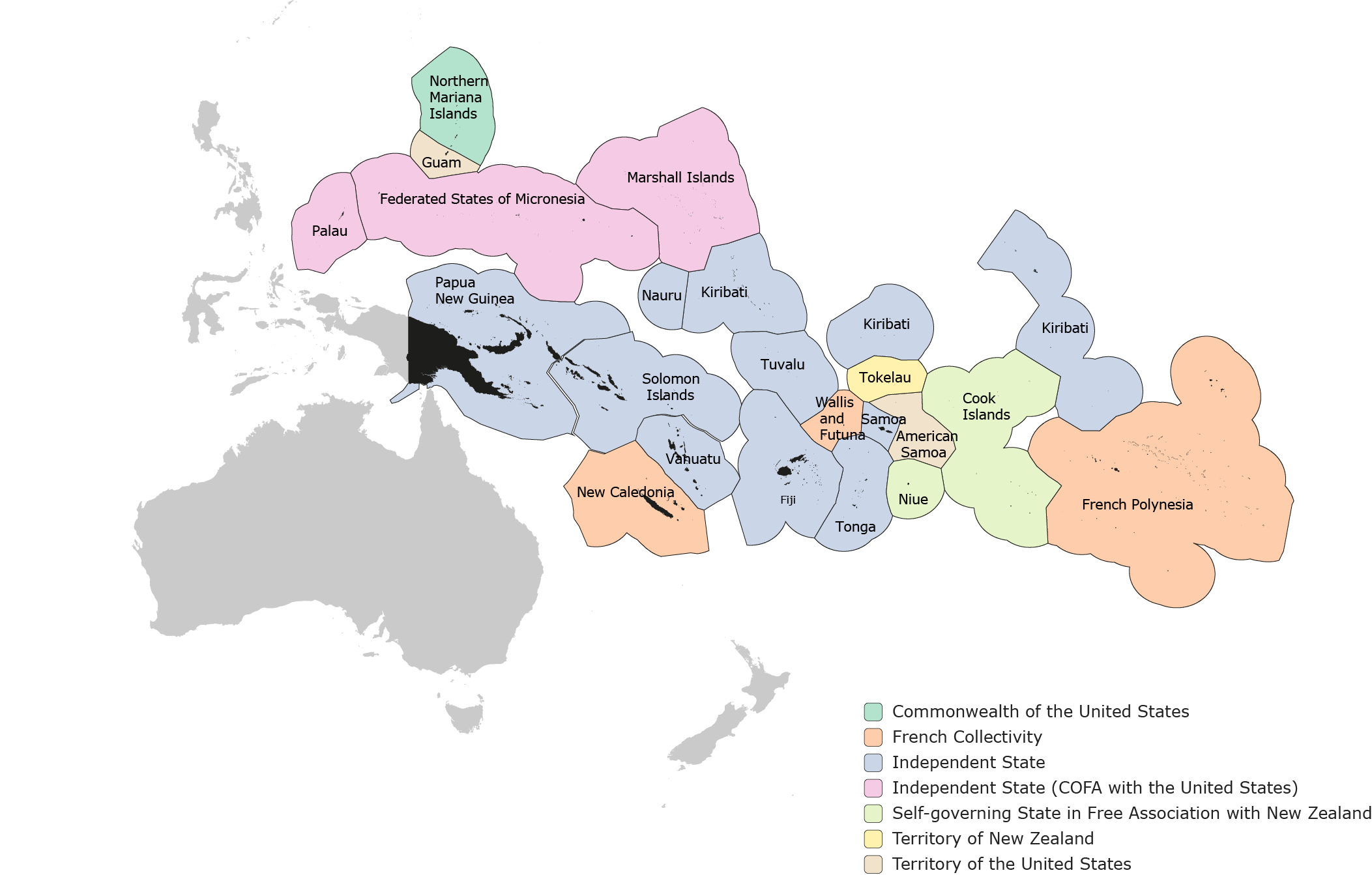 Map of Oceania
